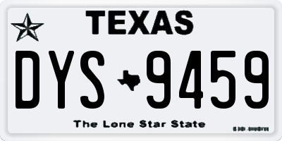 TX license plate DYS9459