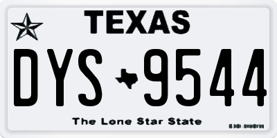 TX license plate DYS9544