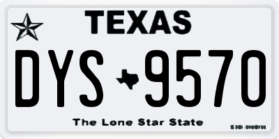 TX license plate DYS9570