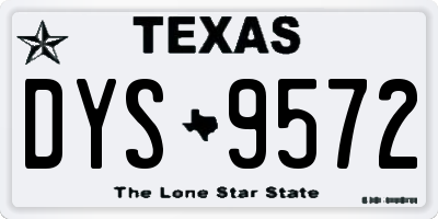 TX license plate DYS9572