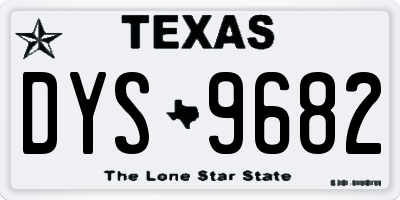 TX license plate DYS9682