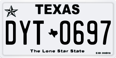 TX license plate DYT0697