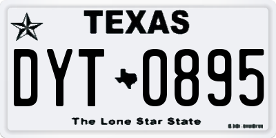 TX license plate DYT0895