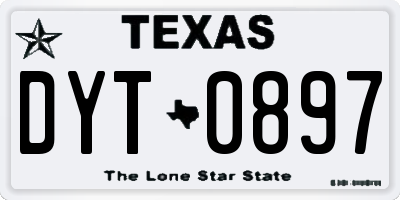 TX license plate DYT0897