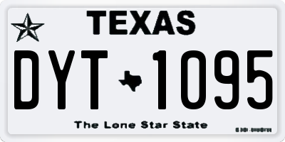 TX license plate DYT1095