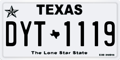 TX license plate DYT1119