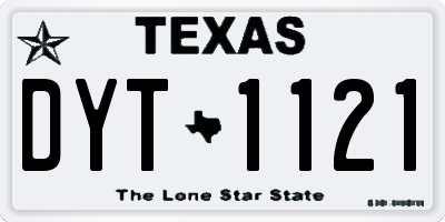 TX license plate DYT1121