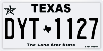 TX license plate DYT1127