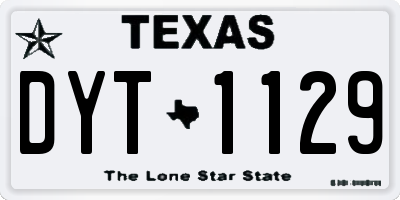 TX license plate DYT1129
