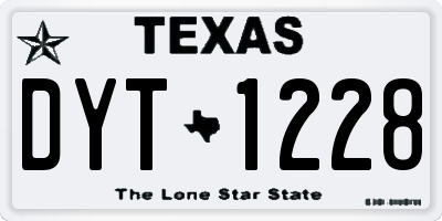 TX license plate DYT1228