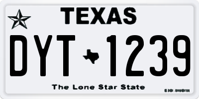 TX license plate DYT1239