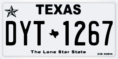 TX license plate DYT1267