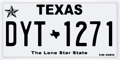 TX license plate DYT1271