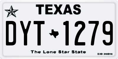 TX license plate DYT1279