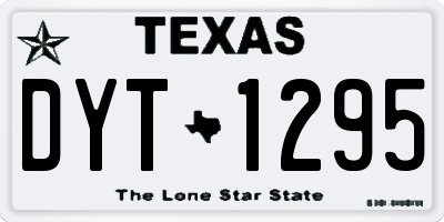 TX license plate DYT1295