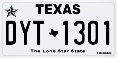 TX license plate DYT1301