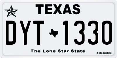 TX license plate DYT1330