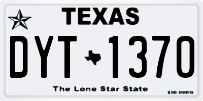 TX license plate DYT1370