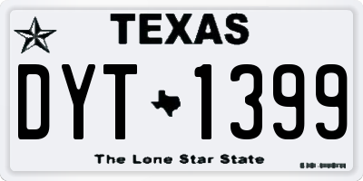 TX license plate DYT1399