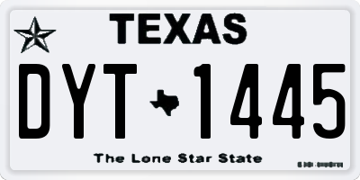 TX license plate DYT1445