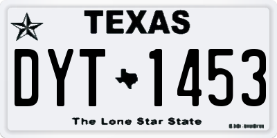 TX license plate DYT1453