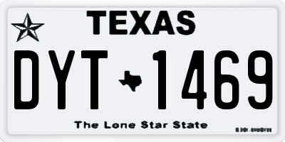 TX license plate DYT1469