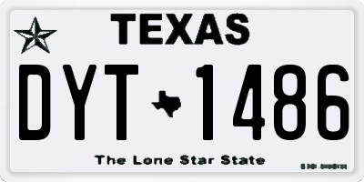 TX license plate DYT1486