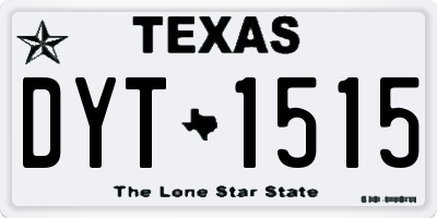 TX license plate DYT1515