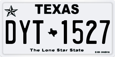 TX license plate DYT1527