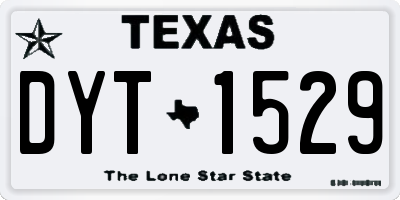 TX license plate DYT1529