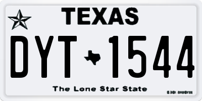 TX license plate DYT1544