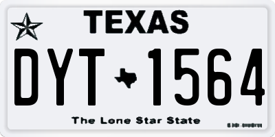 TX license plate DYT1564