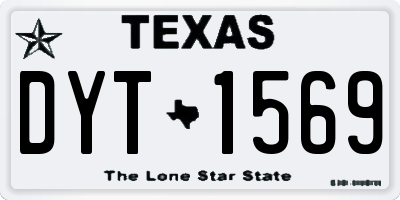 TX license plate DYT1569