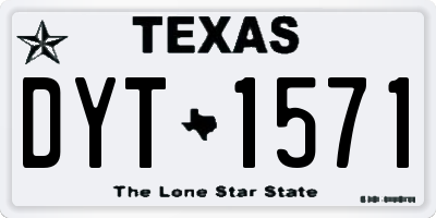 TX license plate DYT1571