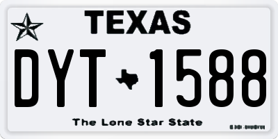 TX license plate DYT1588