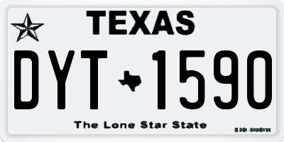TX license plate DYT1590