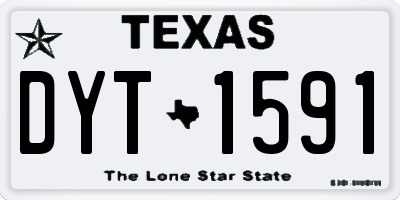 TX license plate DYT1591