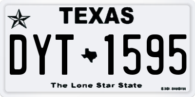 TX license plate DYT1595