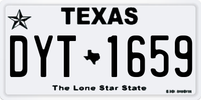 TX license plate DYT1659