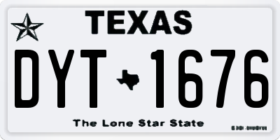 TX license plate DYT1676