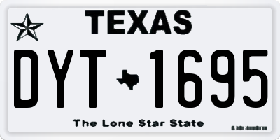 TX license plate DYT1695