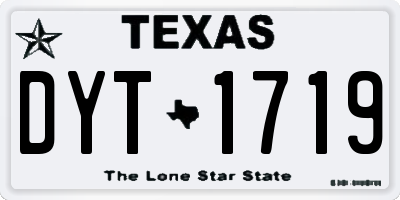 TX license plate DYT1719