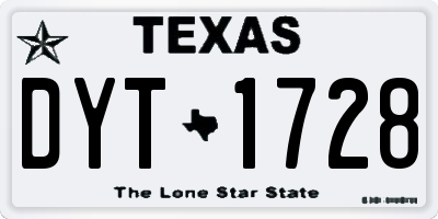 TX license plate DYT1728