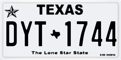 TX license plate DYT1744