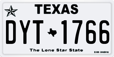 TX license plate DYT1766