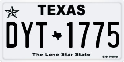 TX license plate DYT1775