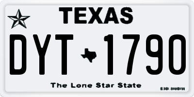 TX license plate DYT1790
