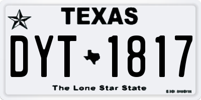 TX license plate DYT1817