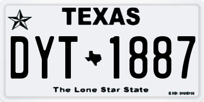 TX license plate DYT1887