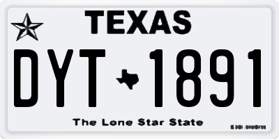 TX license plate DYT1891